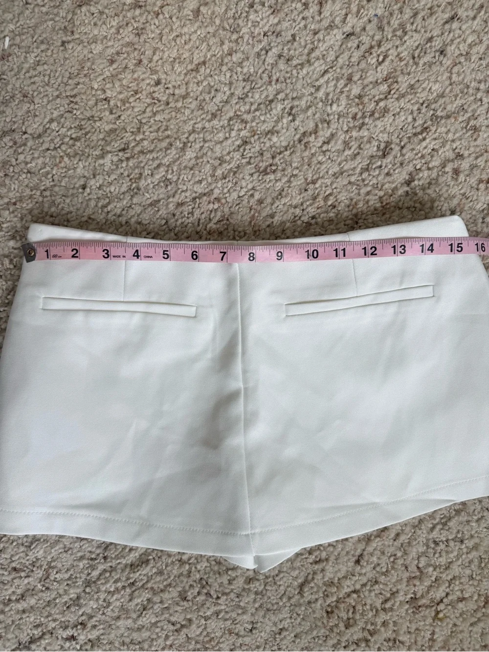 Peppermayo Mirna Micro Skort Cream Low Rise Mini Skirt Y2K Minimalist Size XS